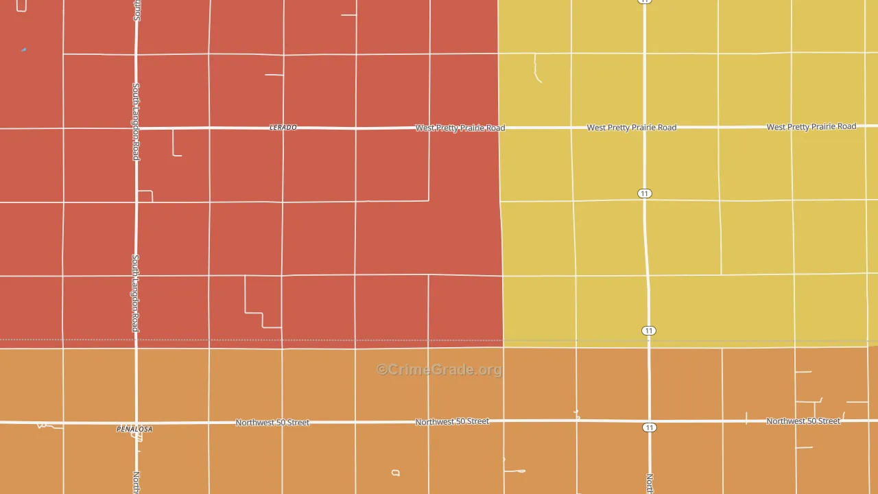 Lerado, KS Map of Drug-Related Crime Rates