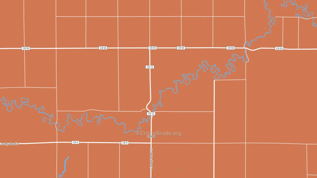 Leroy, ND Map of Drug-Related Crime Rates