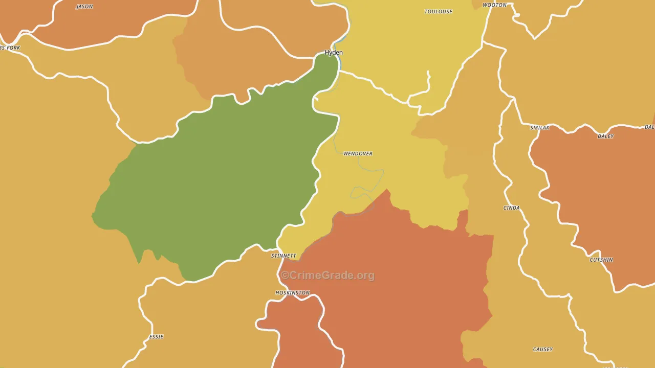 Leslie County, KY Map of Drug-Related Crime Rates