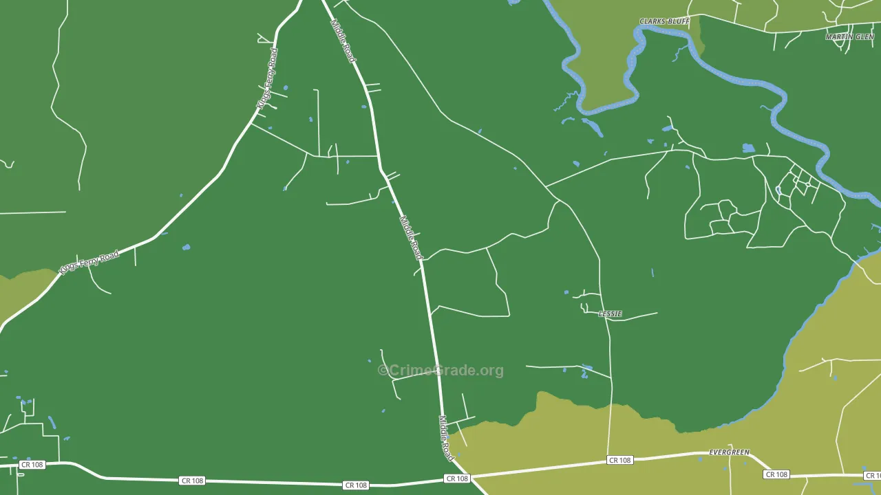 Lessie, FL Map of Drug-Related Crime Rates