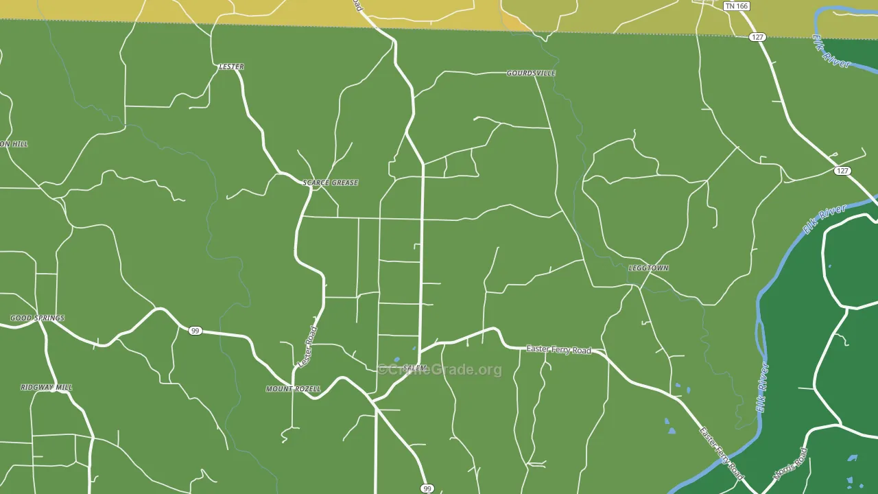 Lester, AL Map of Drug-Related Crime Rates
