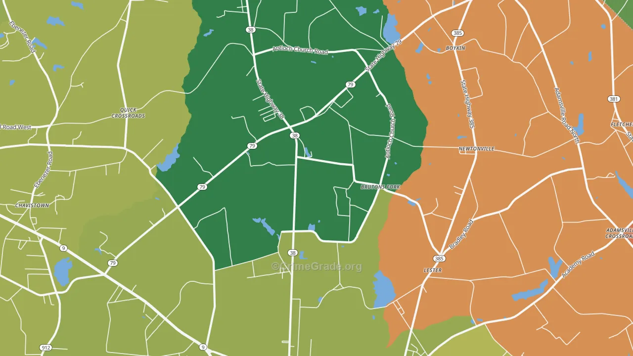 Lester, SC Map of Drug-Related Crime Rates