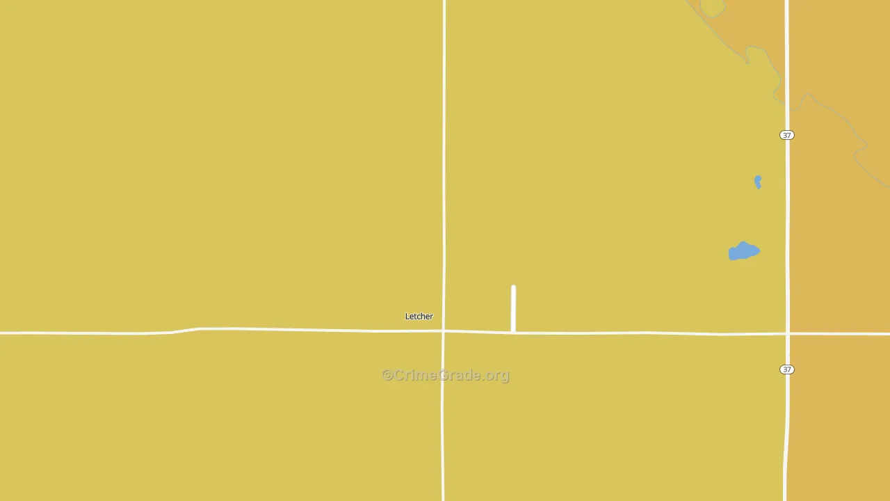 Letcher, SD Map of Drug-Related Crime Rates