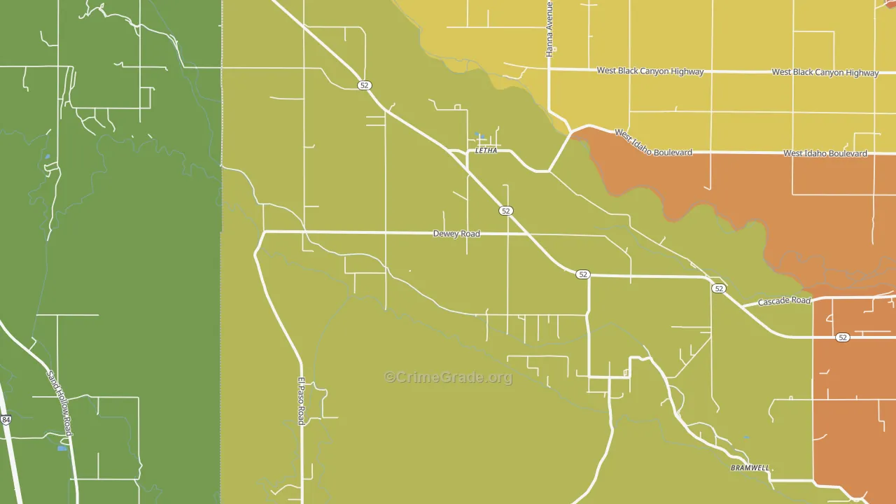 Letha, ID Map of Drug-Related Crime Rates