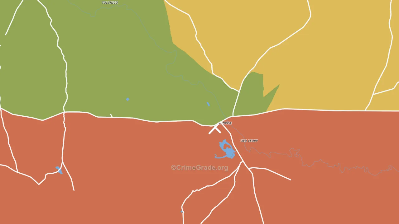 Leupp, AZ Map of Drug-Related Crime Rates