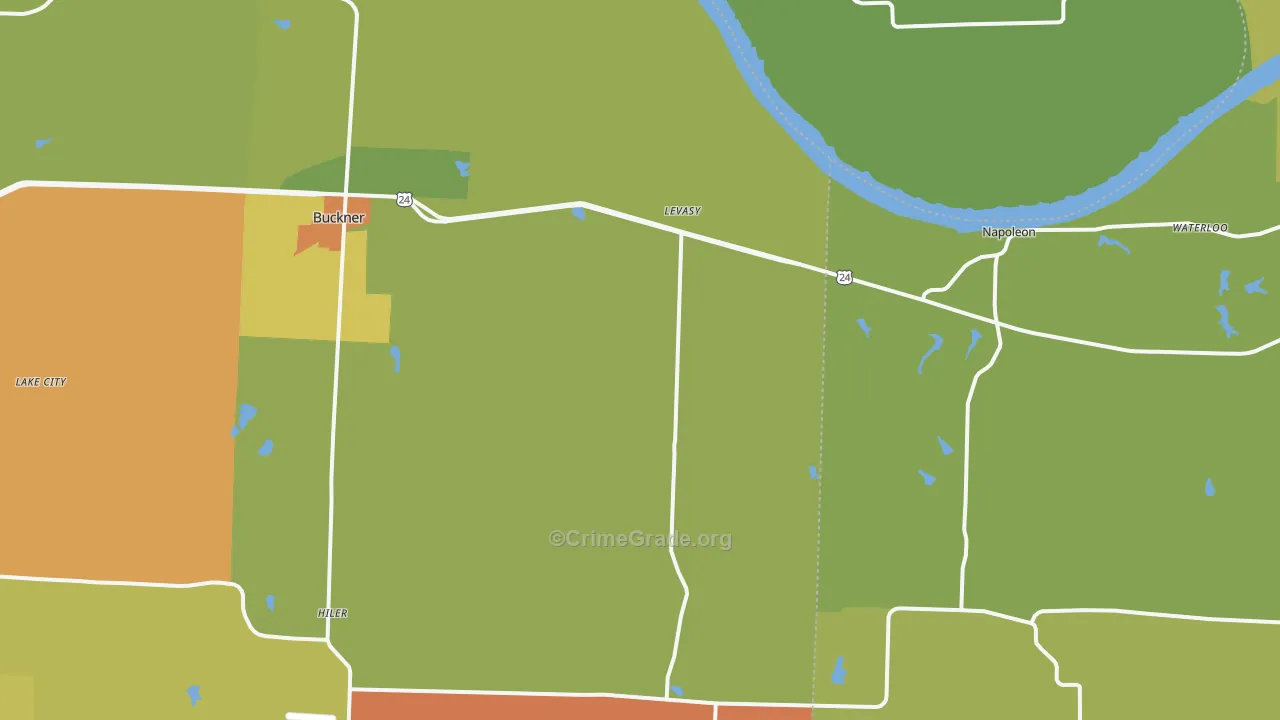 Levasy, MO Map of Drug-Related Crime Rates