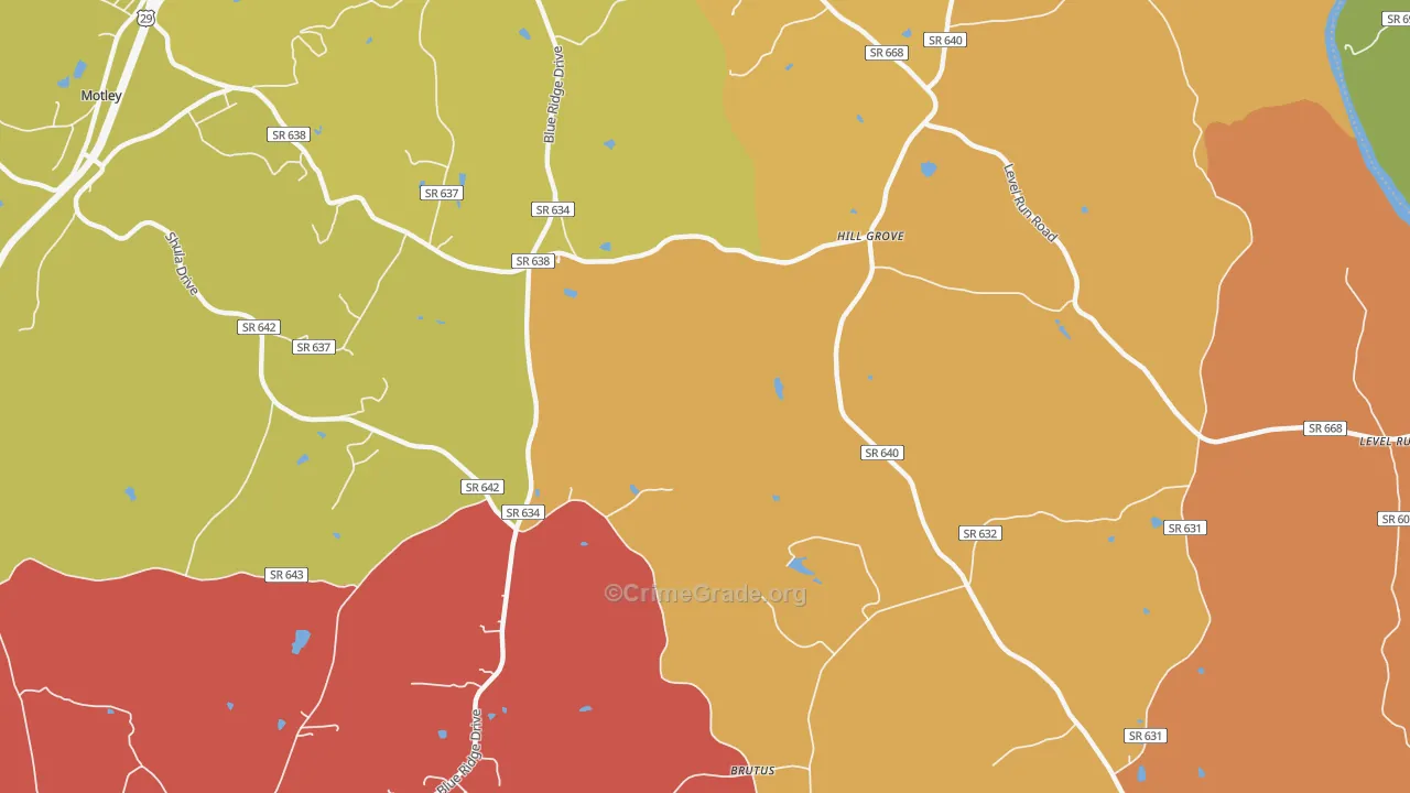 Level Run, VA Map of Drug-Related Crime Rates