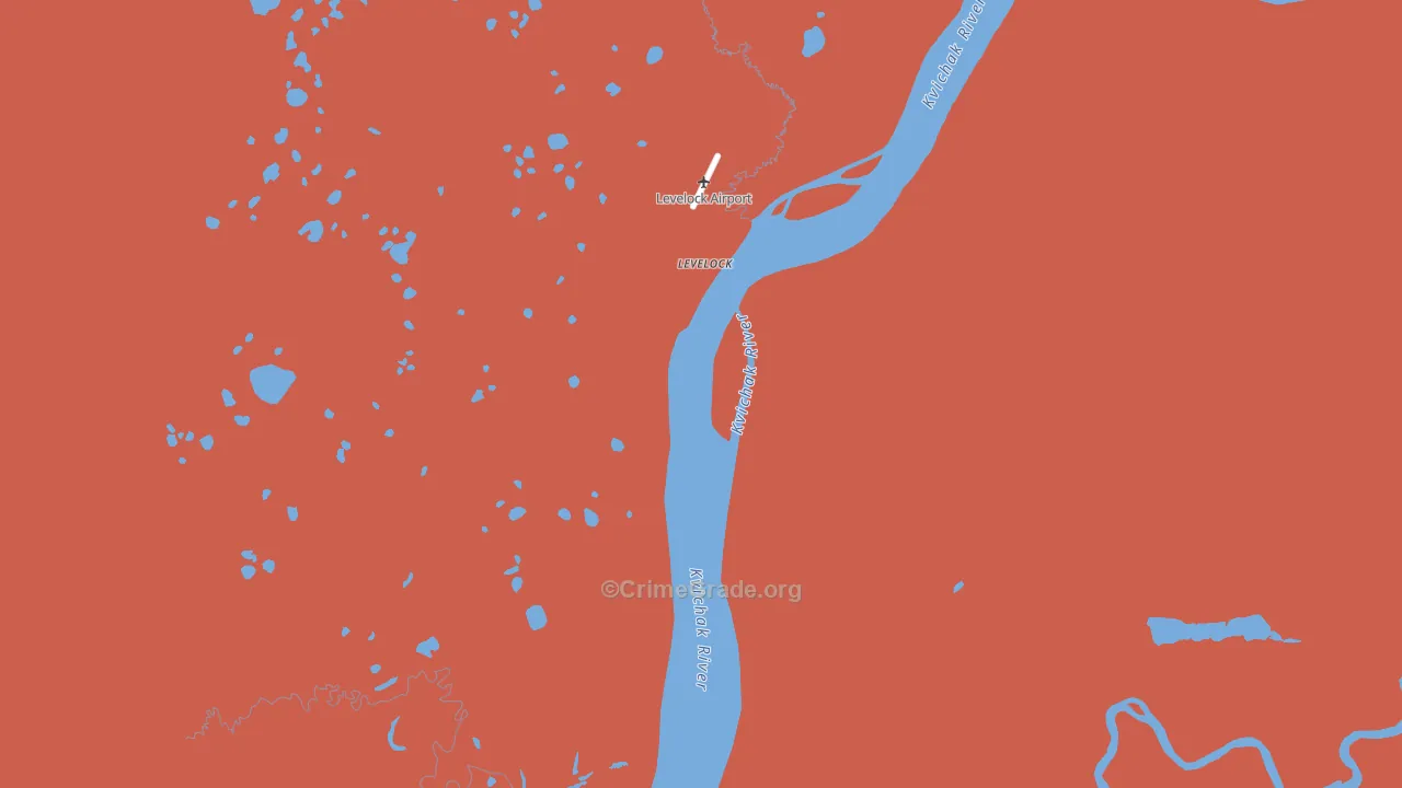 Levelock, AK Map of Drug-Related Crime Rates