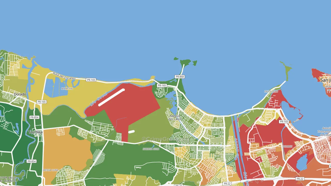Levittown, PR Map of Drug-Related Crime Rates