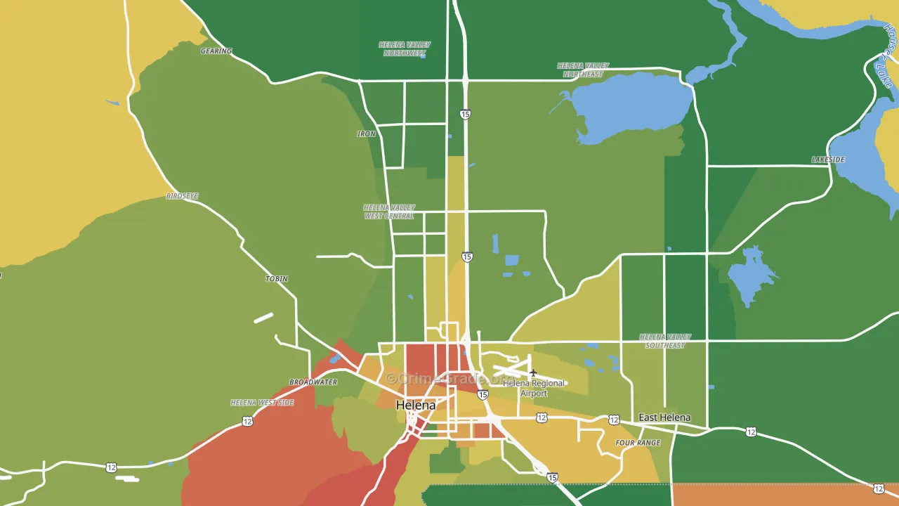 Lewis and Clark County, MT Map of Drug-Related Crime Rates