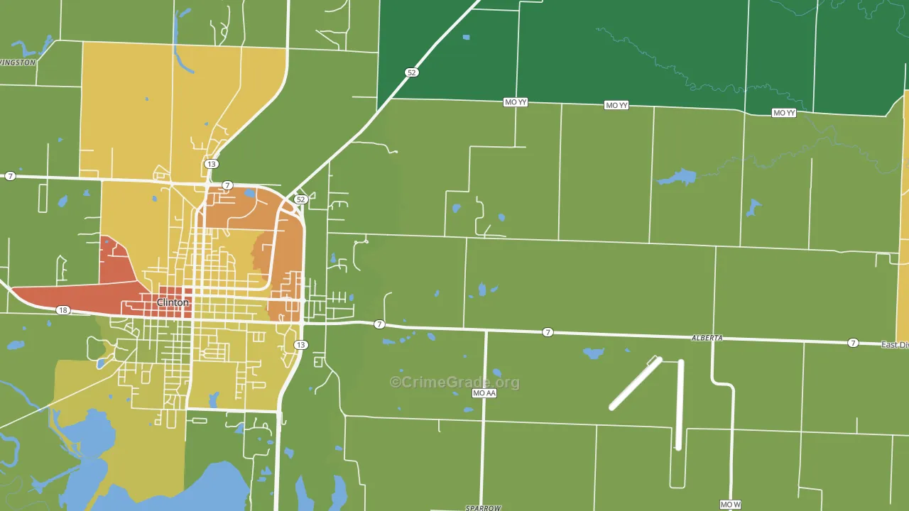 Lewis, MO Map of Drug-Related Crime Rates