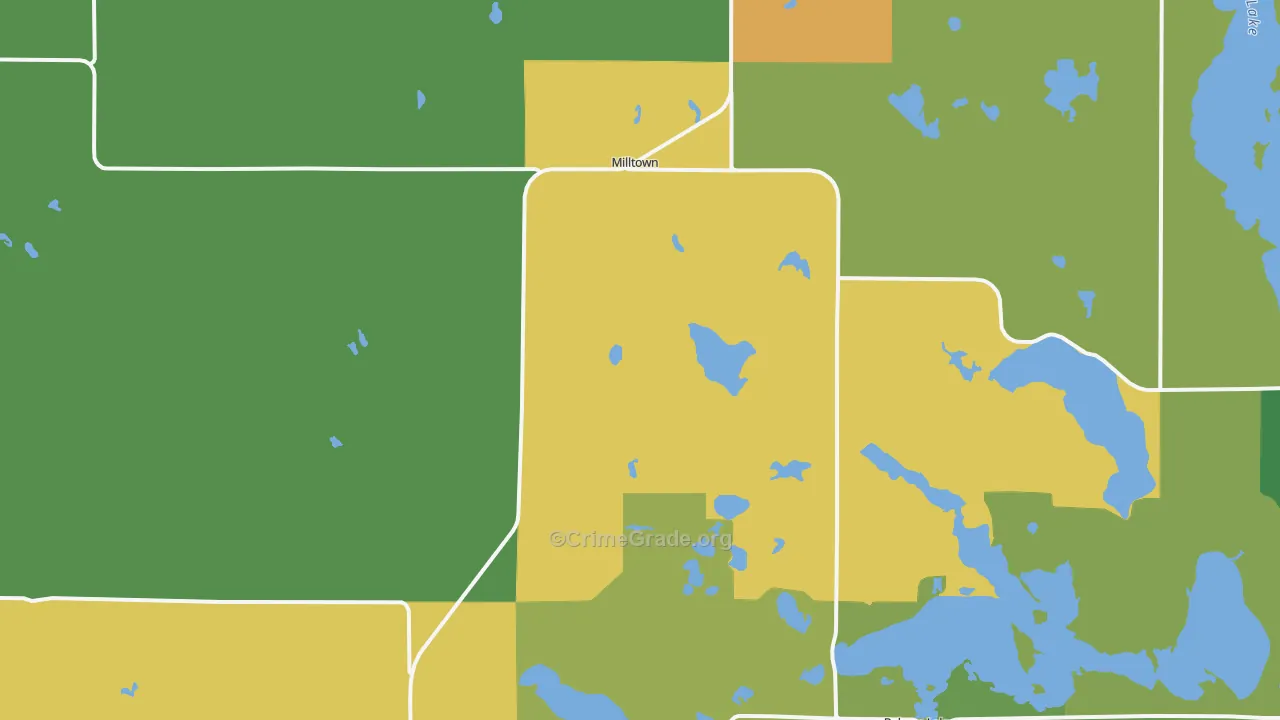 Lewis, WI Map of Drug-Related Crime Rates