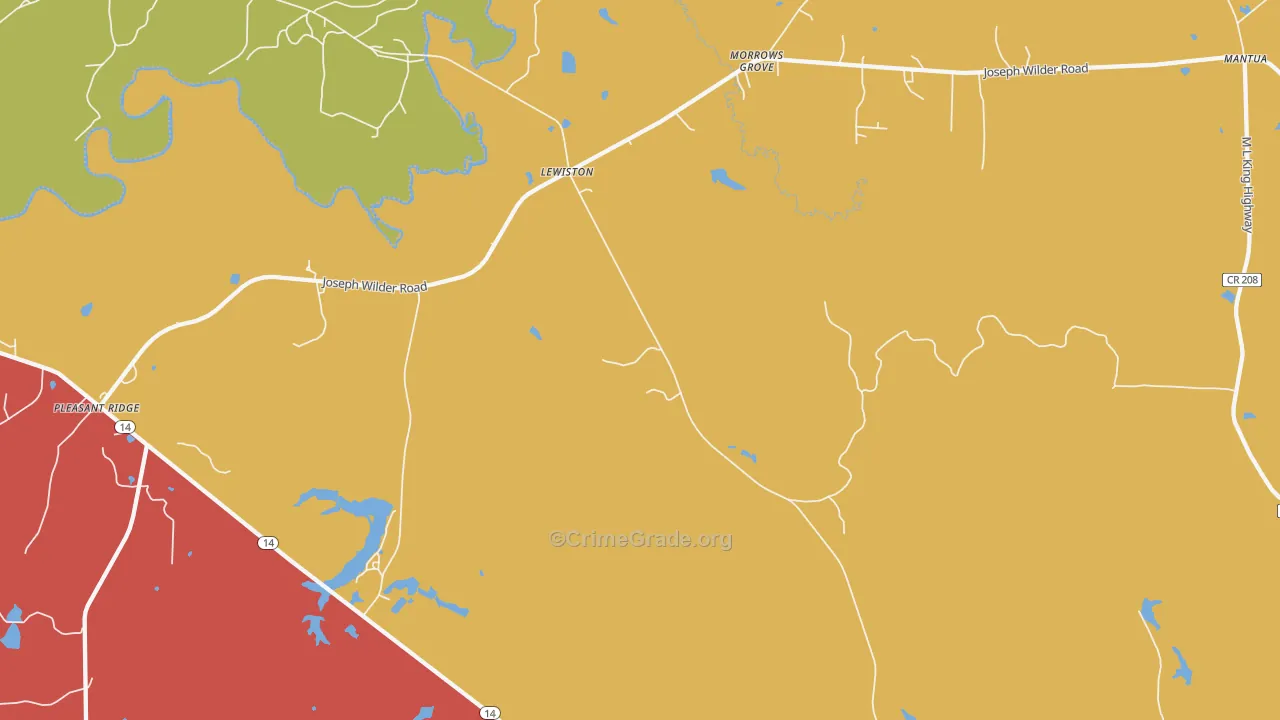 Lewiston, AL Map of Drug-Related Crime Rates