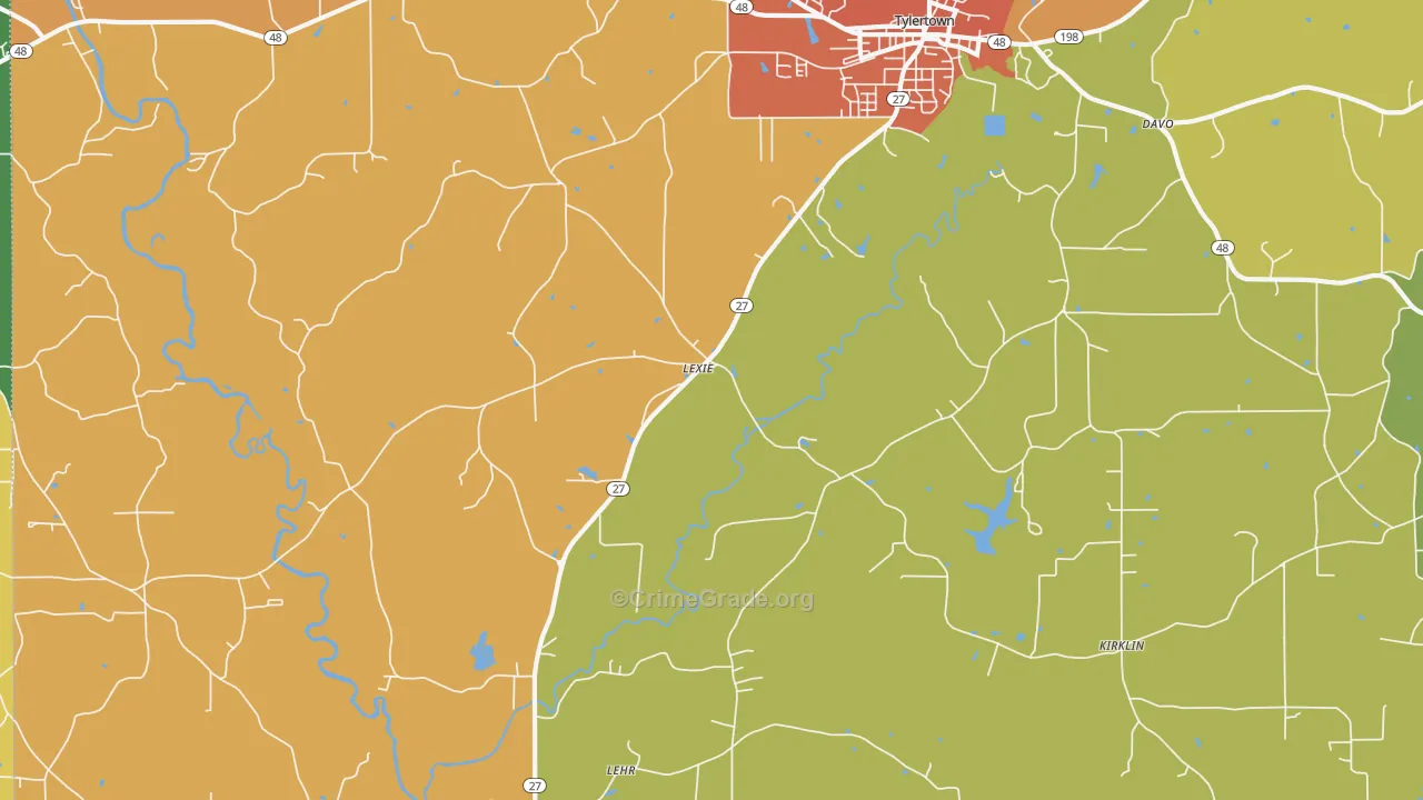 Lexie, MS Map of Drug-Related Crime Rates