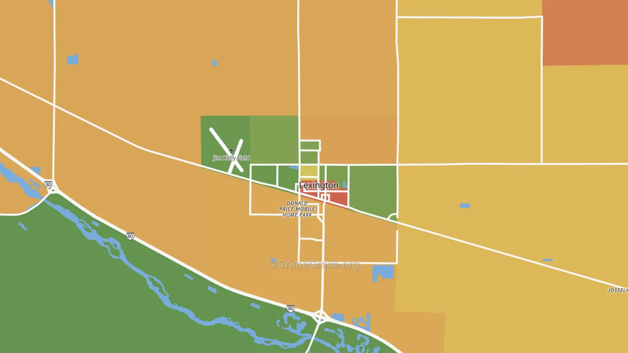 Lexington, NE Map of Drug-Related Crime Rates