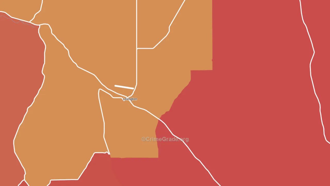 Lexington, OR Map of Drug-Related Crime Rates