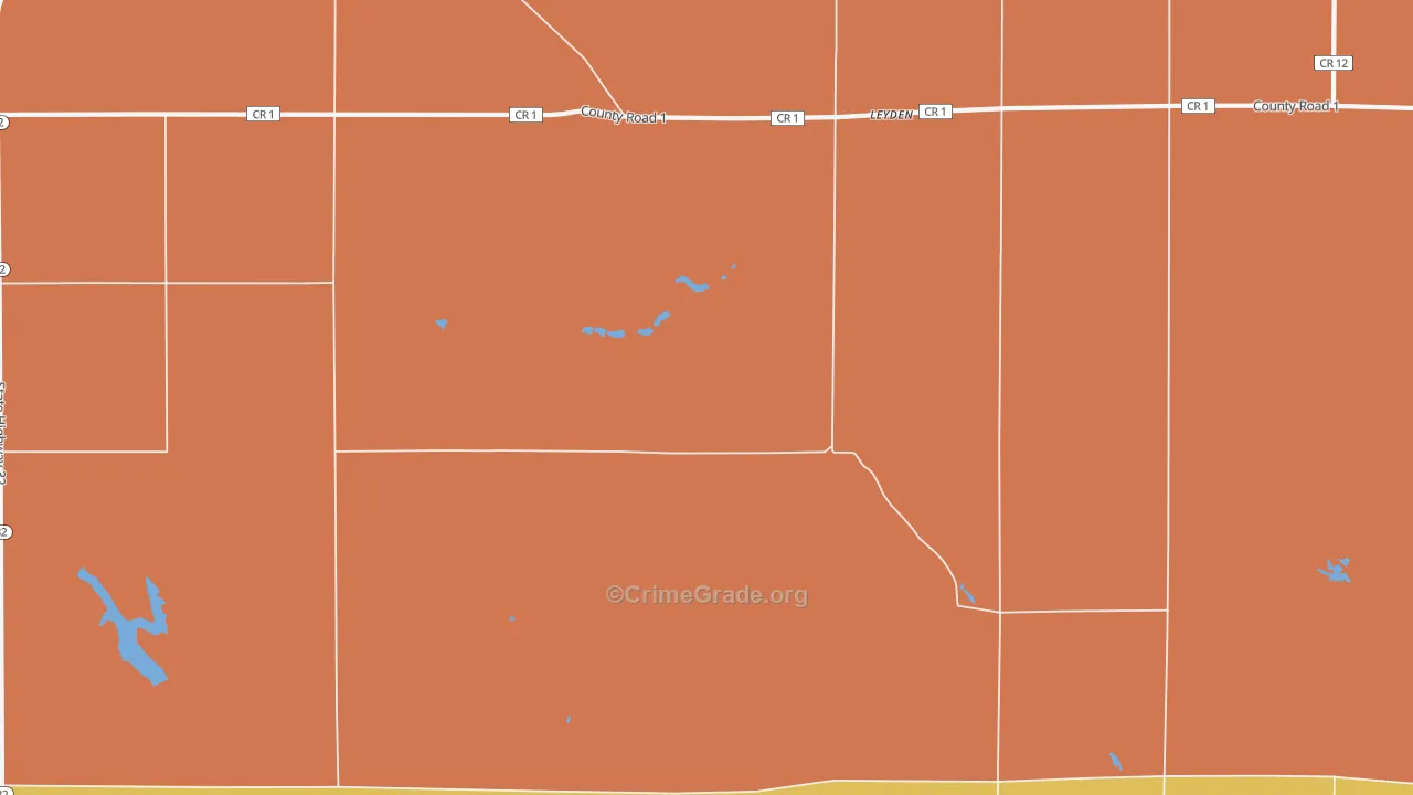 Leyden, ND Map of Drug-Related Crime Rates