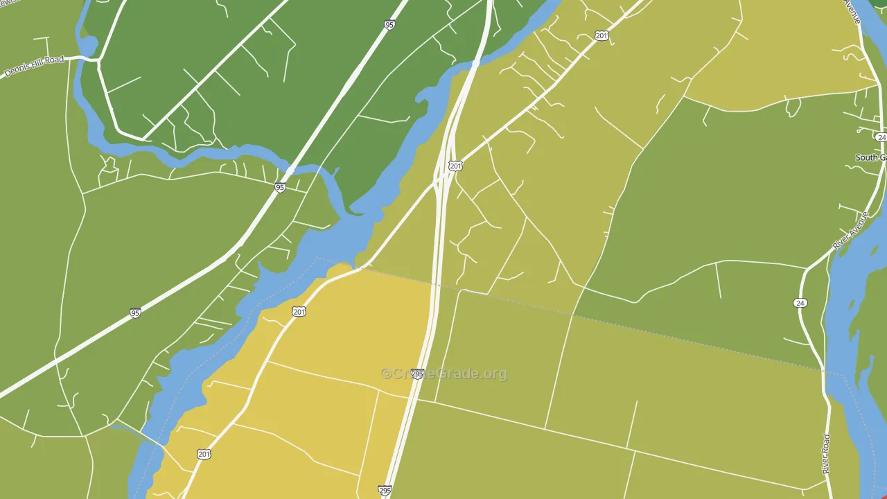 Libby Hill, ME Map of Drug-Related Crime Rates