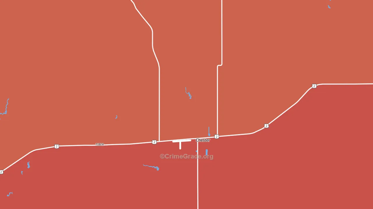 Liberty County, MT Map of Drug-Related Crime Rates
