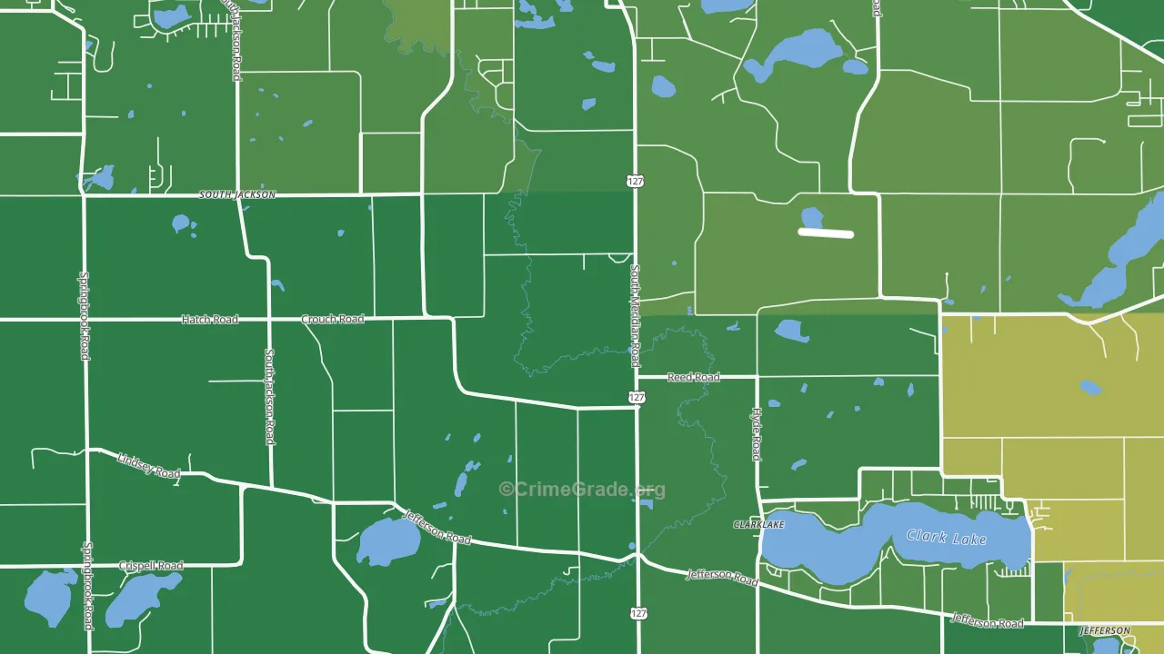 Liberty, MI Map of Drug-Related Crime Rates