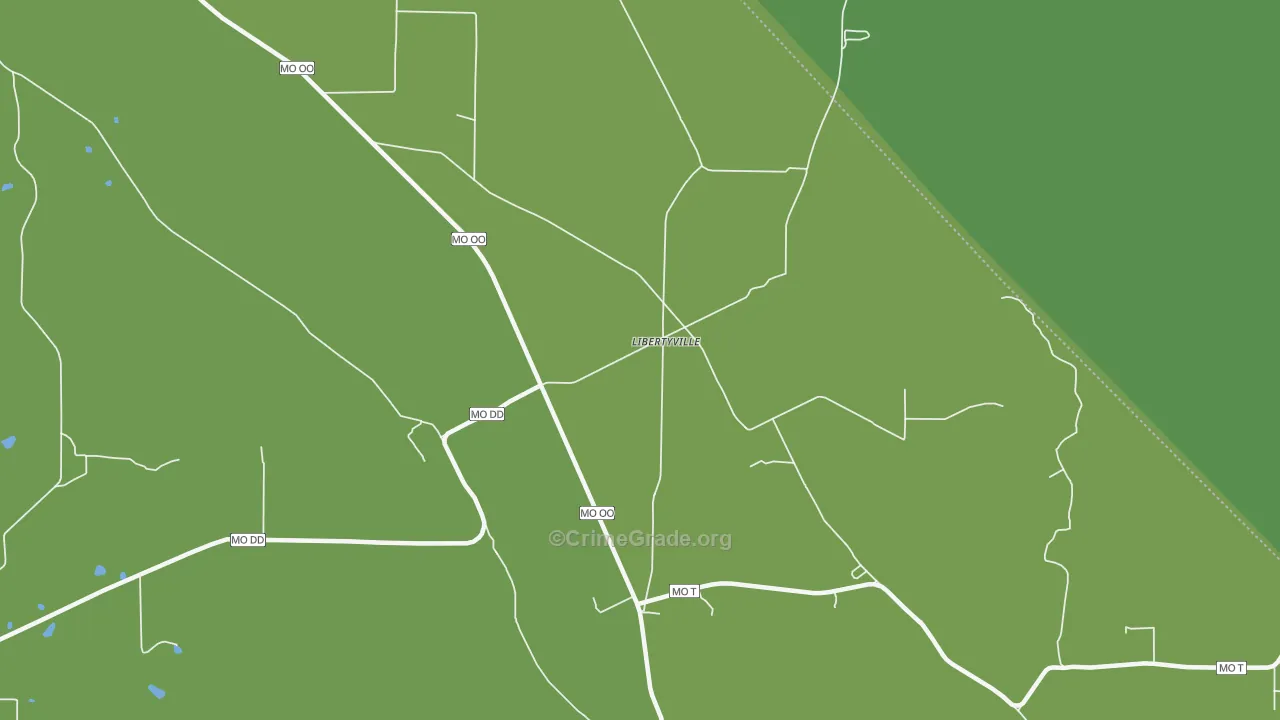 Libertyville, MO Map of Drug-Related Crime Rates