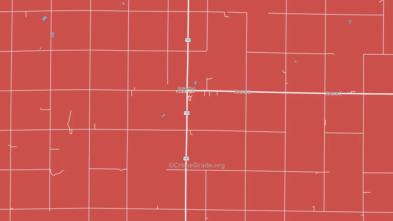 Liebenthal, KS Map of Drug-Related Crime Rates
