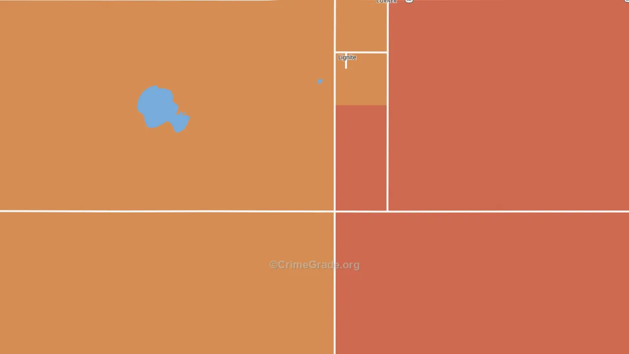 Lignite, ND Map of Drug-Related Crime Rates