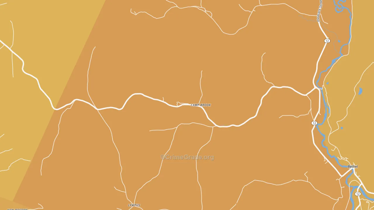 Lilliesville, VT Map of Drug-Related Crime Rates