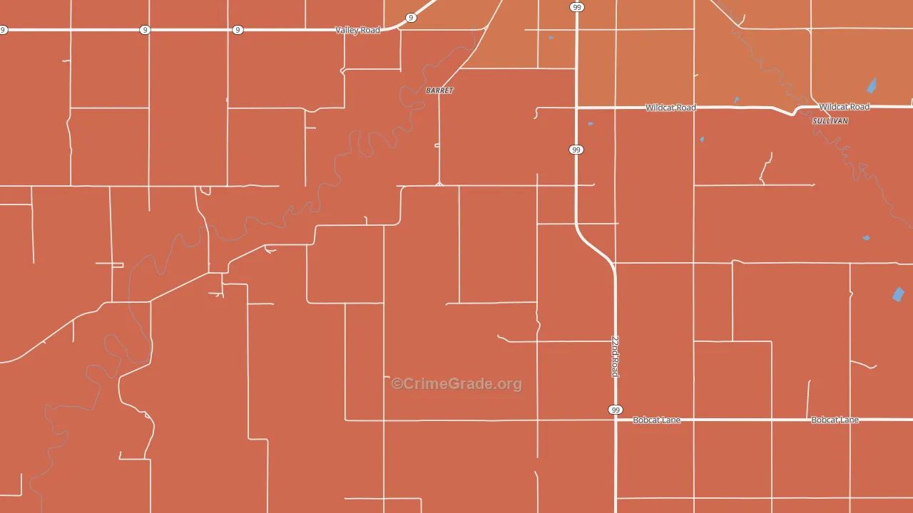 Lillis, KS Map of Drug-Related Crime Rates