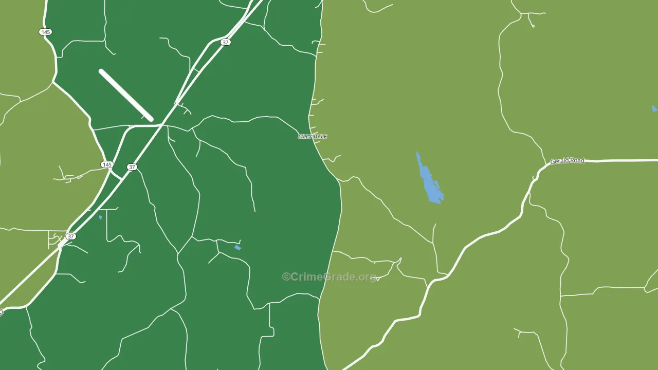 Lilly Dale, IN Map of Drug-Related Crime Rates