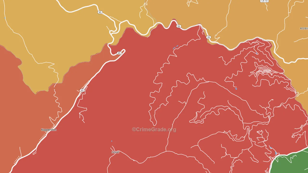 Lillyhaven, WV Map of Drug-Related Crime Rates