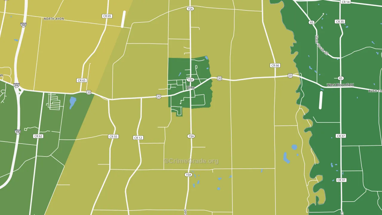 Lima, NY Map of Drug-Related Crime Rates