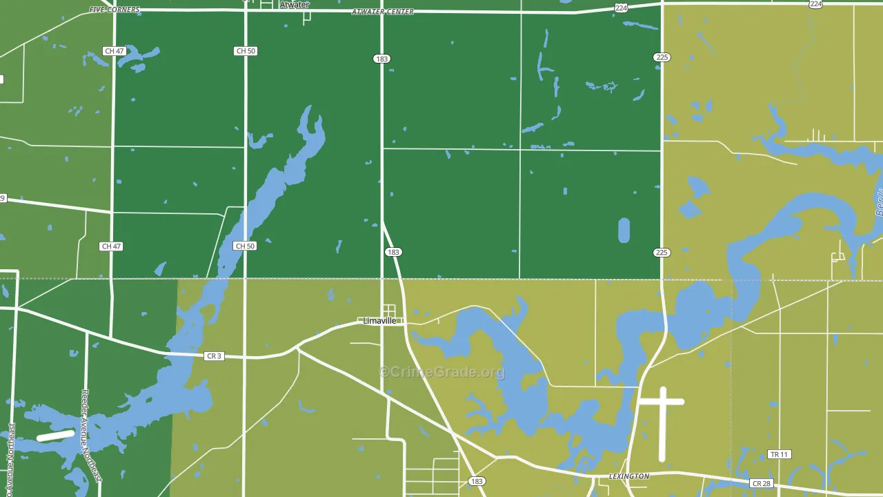 Limaville, OH Map of Drug-Related Crime Rates