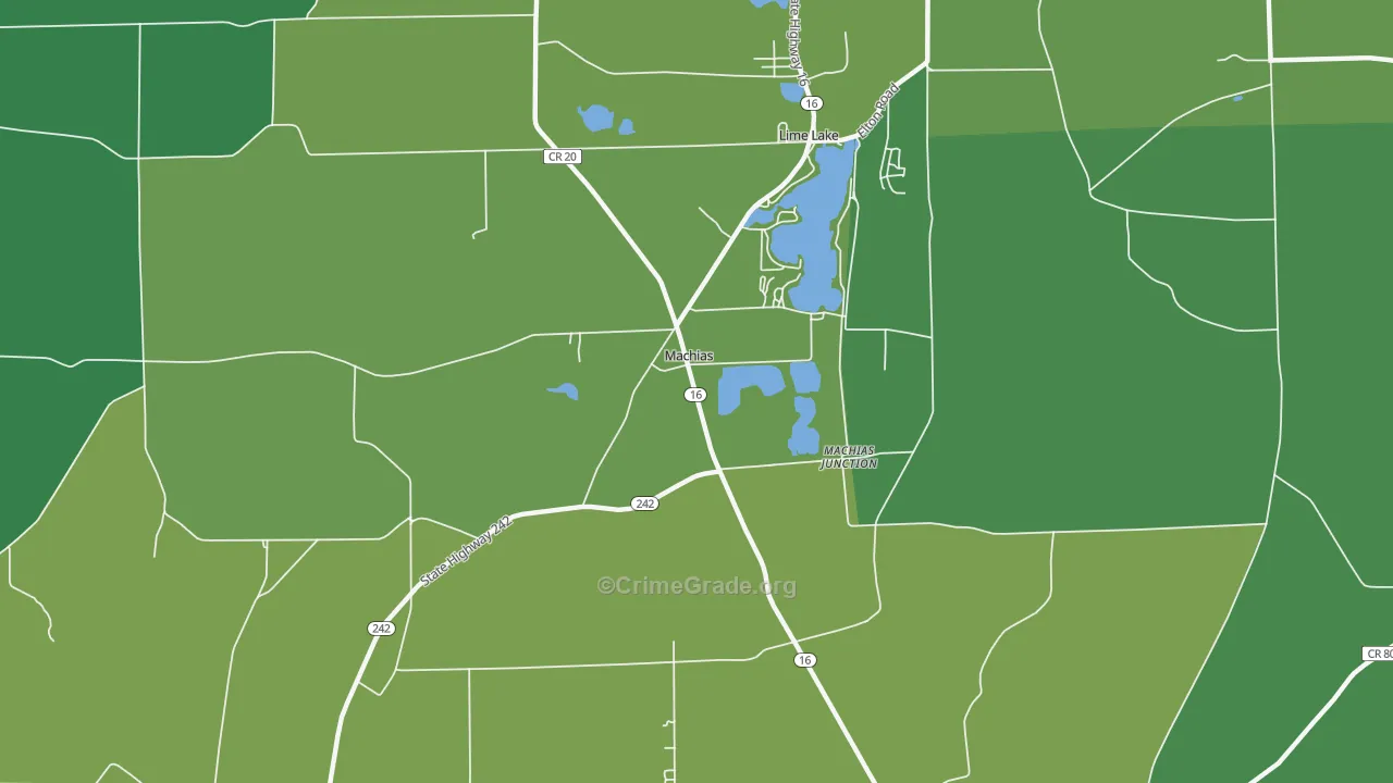 Lime Lake, NY Map of Drug-Related Crime Rates