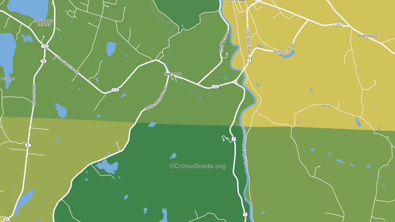 Lime Rock, CT Map of Drug-Related Crime Rates