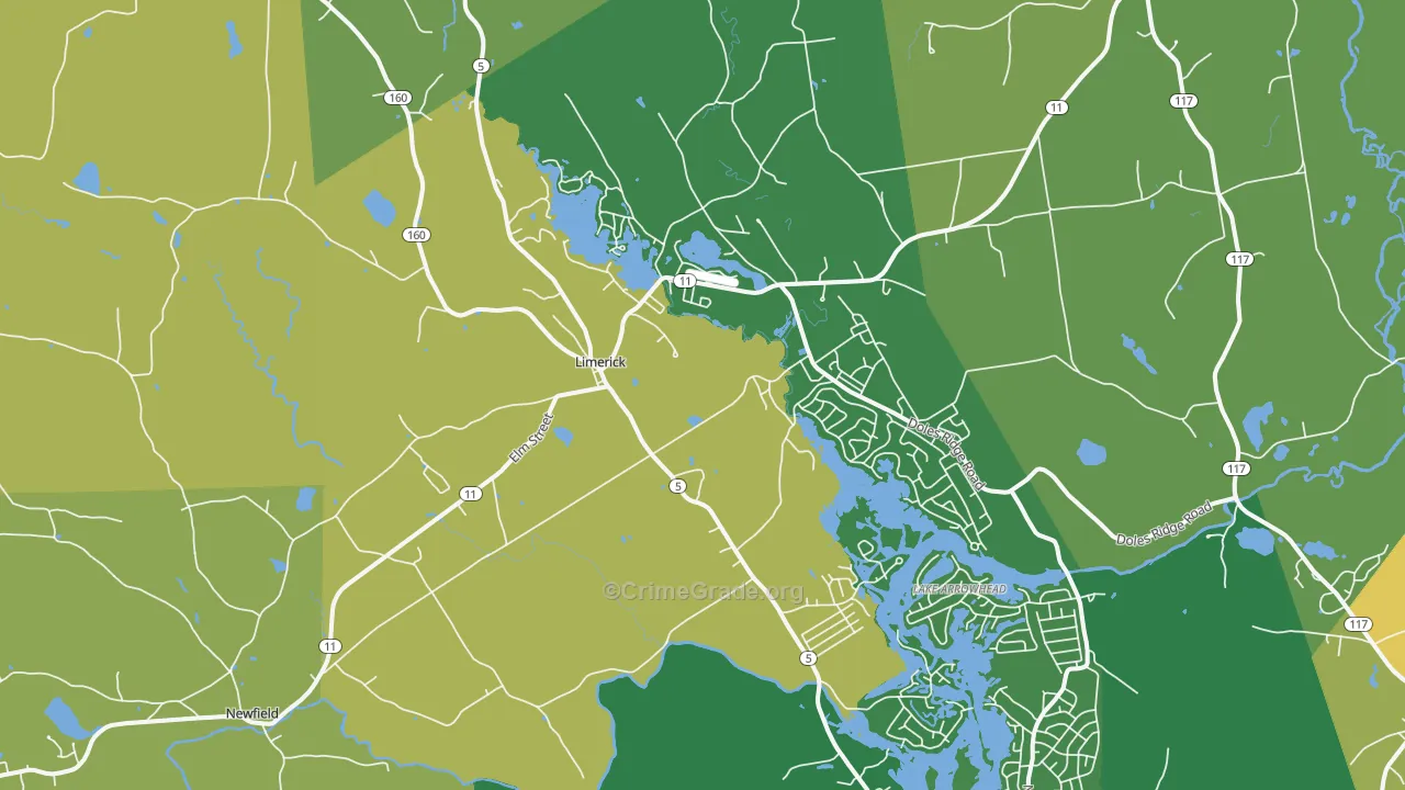 Limerick, ME Map of Drug-Related Crime Rates
