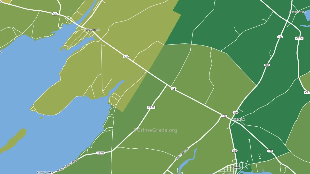 Limerick, NY Map of Drug-Related Crime Rates