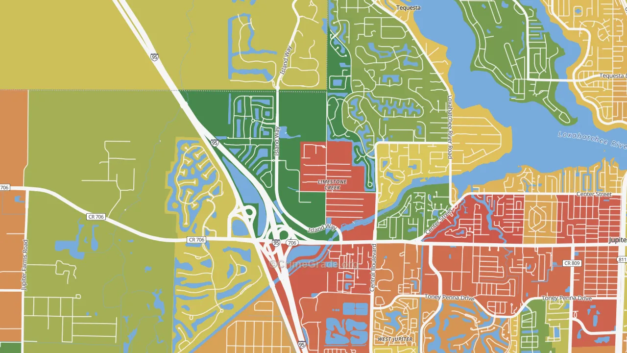 Limestone Creek, FL Map of Drug-Related Crime Rates