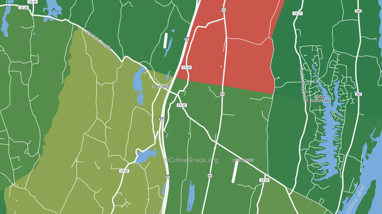 Limestreet, NY Map of Drug-Related Crime Rates