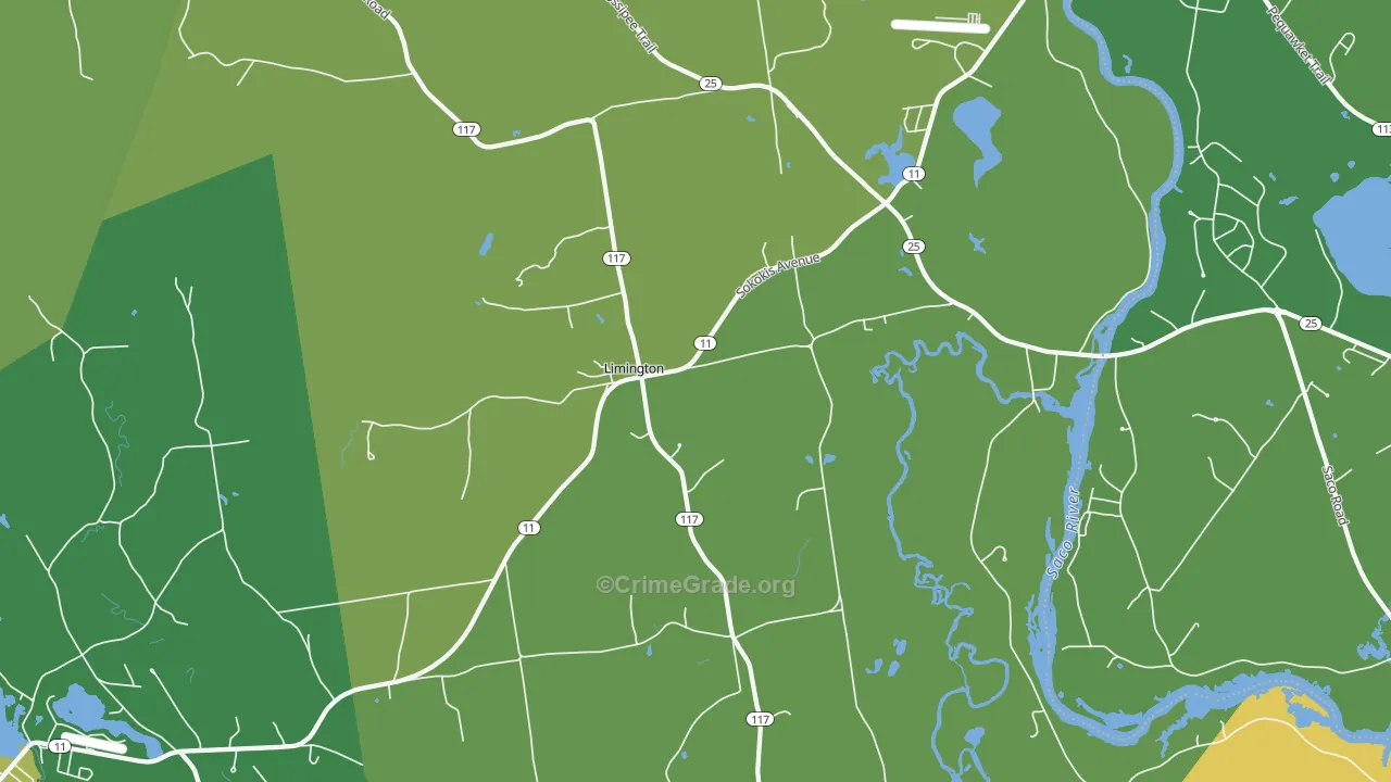 Limington, ME Map of Drug-Related Crime Rates