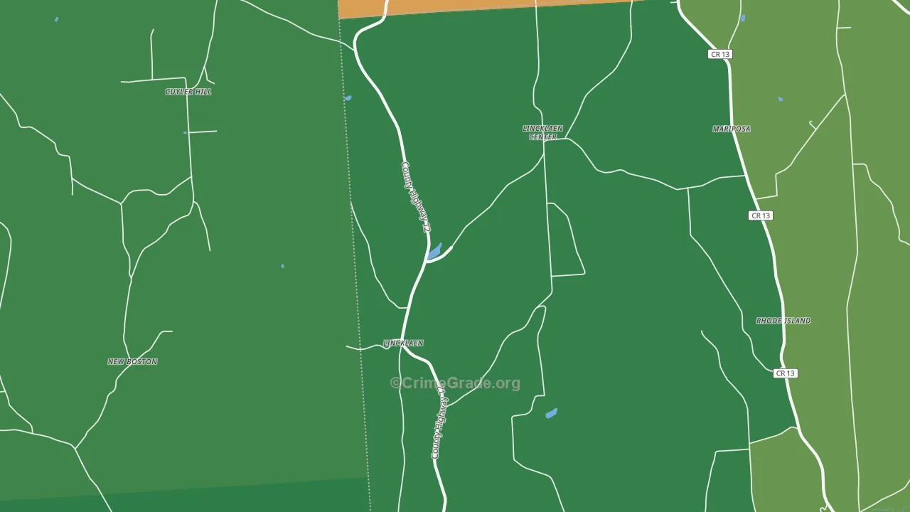 Lincklaen, NY Map of Drug-Related Crime Rates
