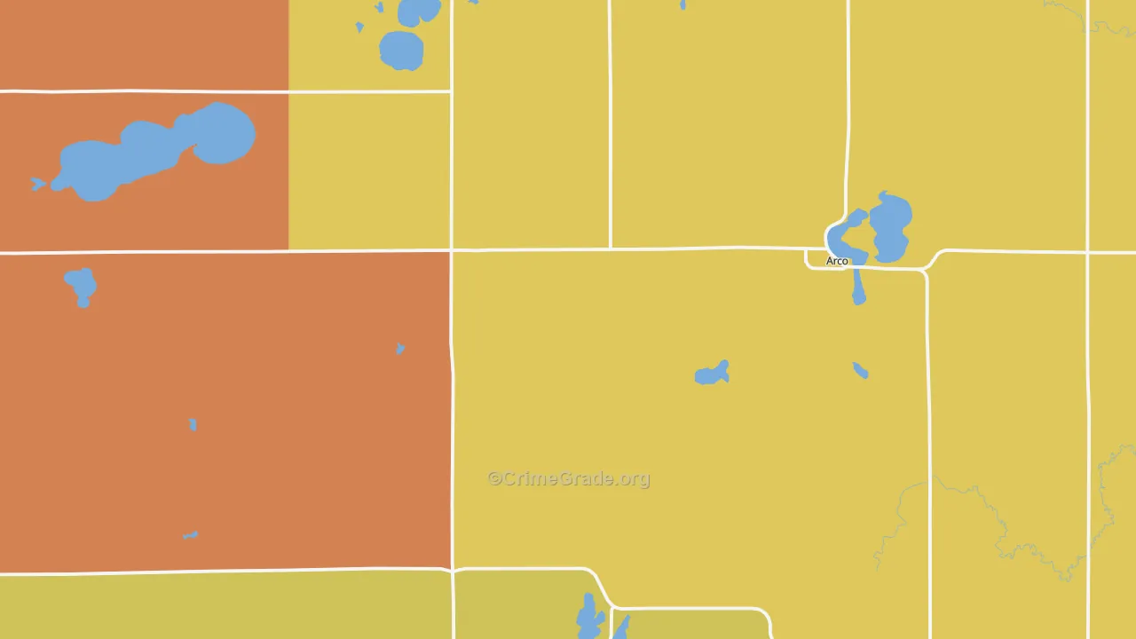 Lincoln County, MN Map of Drug-Related Crime Rates