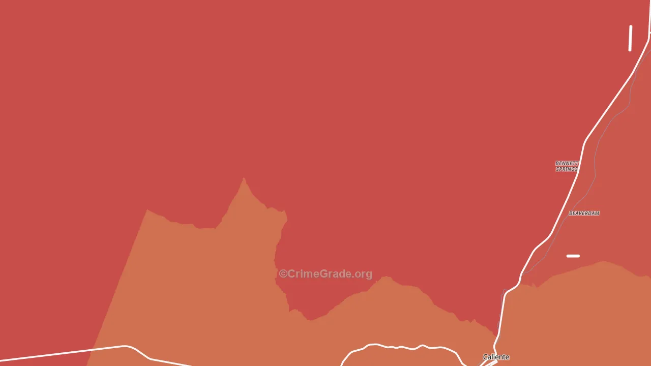 Lincoln County, NV Map of Drug-Related Crime Rates