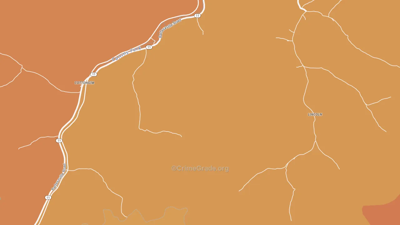 Lincoln, KY Map of Drug-Related Crime Rates
