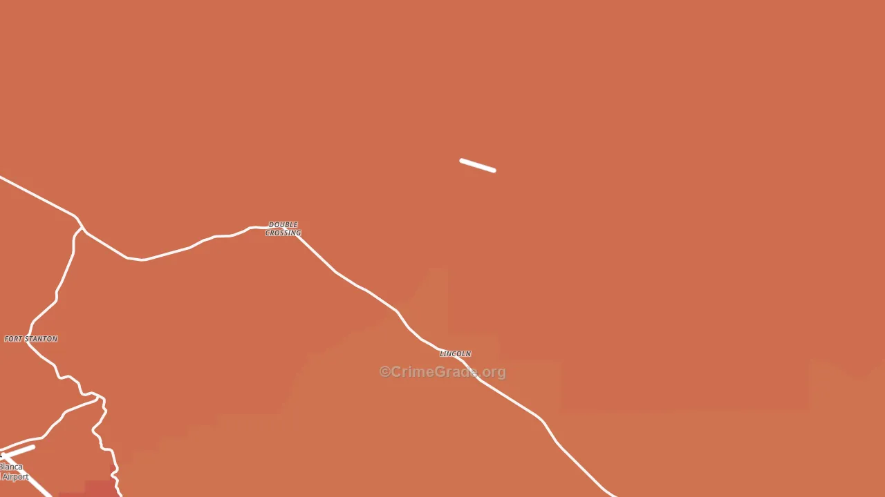 Lincoln, NM Map of Drug-Related Crime Rates