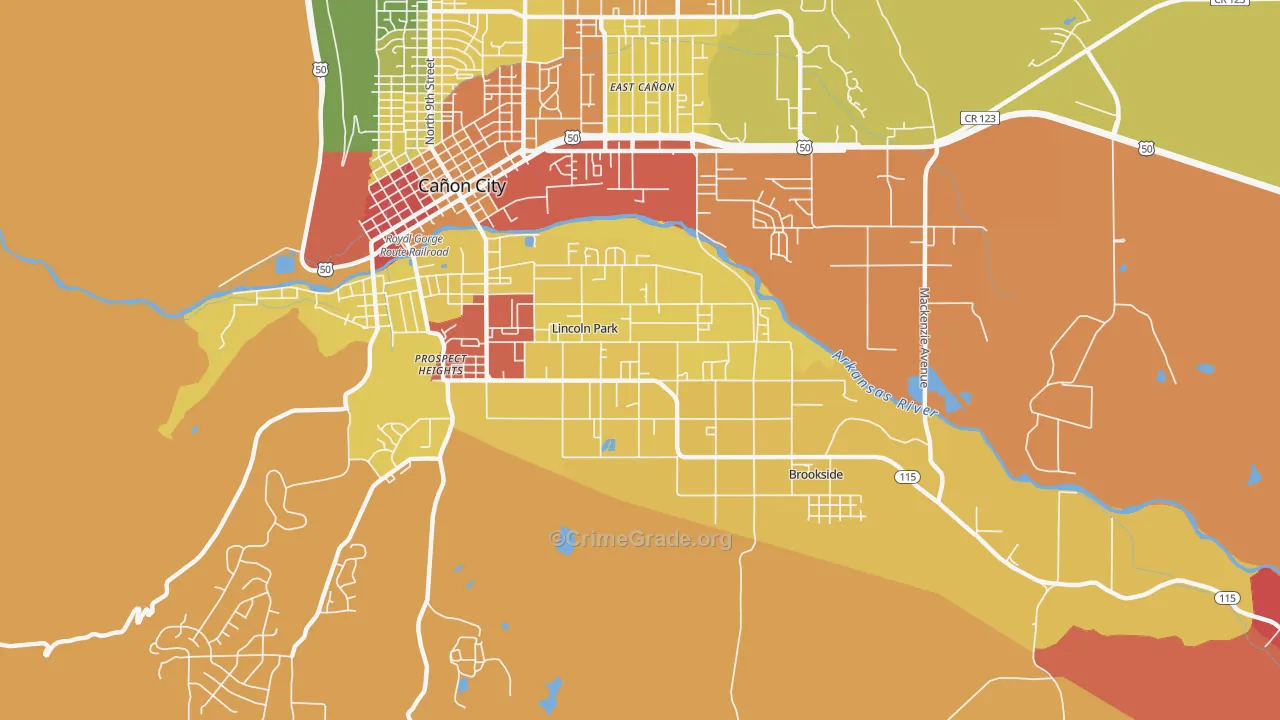 Lincoln Park, CO Map of Drug-Related Crime Rates