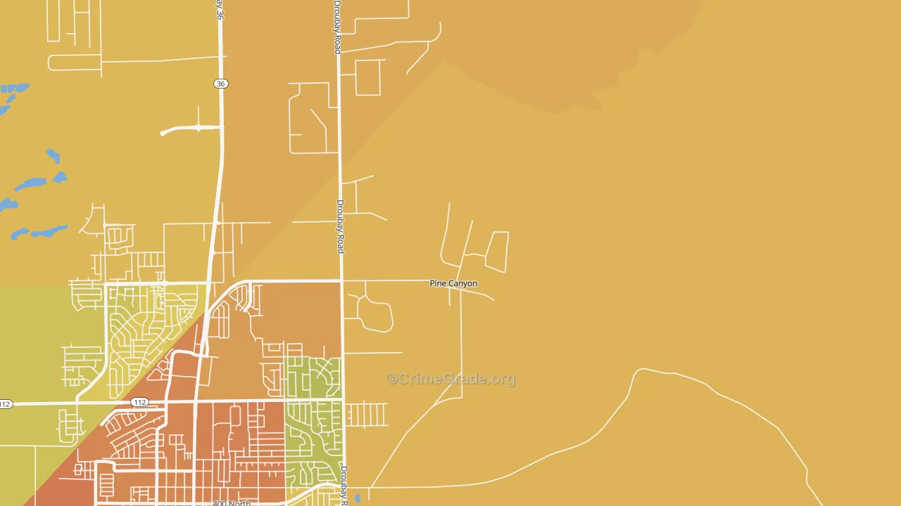 Lincoln, UT Map of Drug-Related Crime Rates