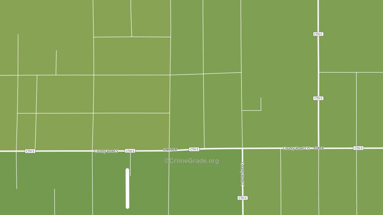 Lincoln, WI Map of Drug-Related Crime Rates