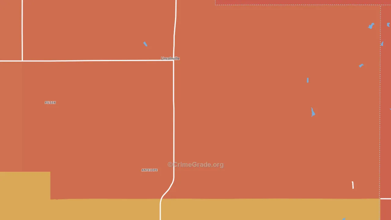 Lincolnville, KS Map of Drug-Related Crime Rates