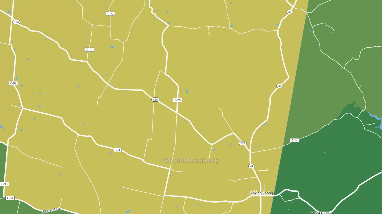 Lincolnville, OH Map of Drug-Related Crime Rates